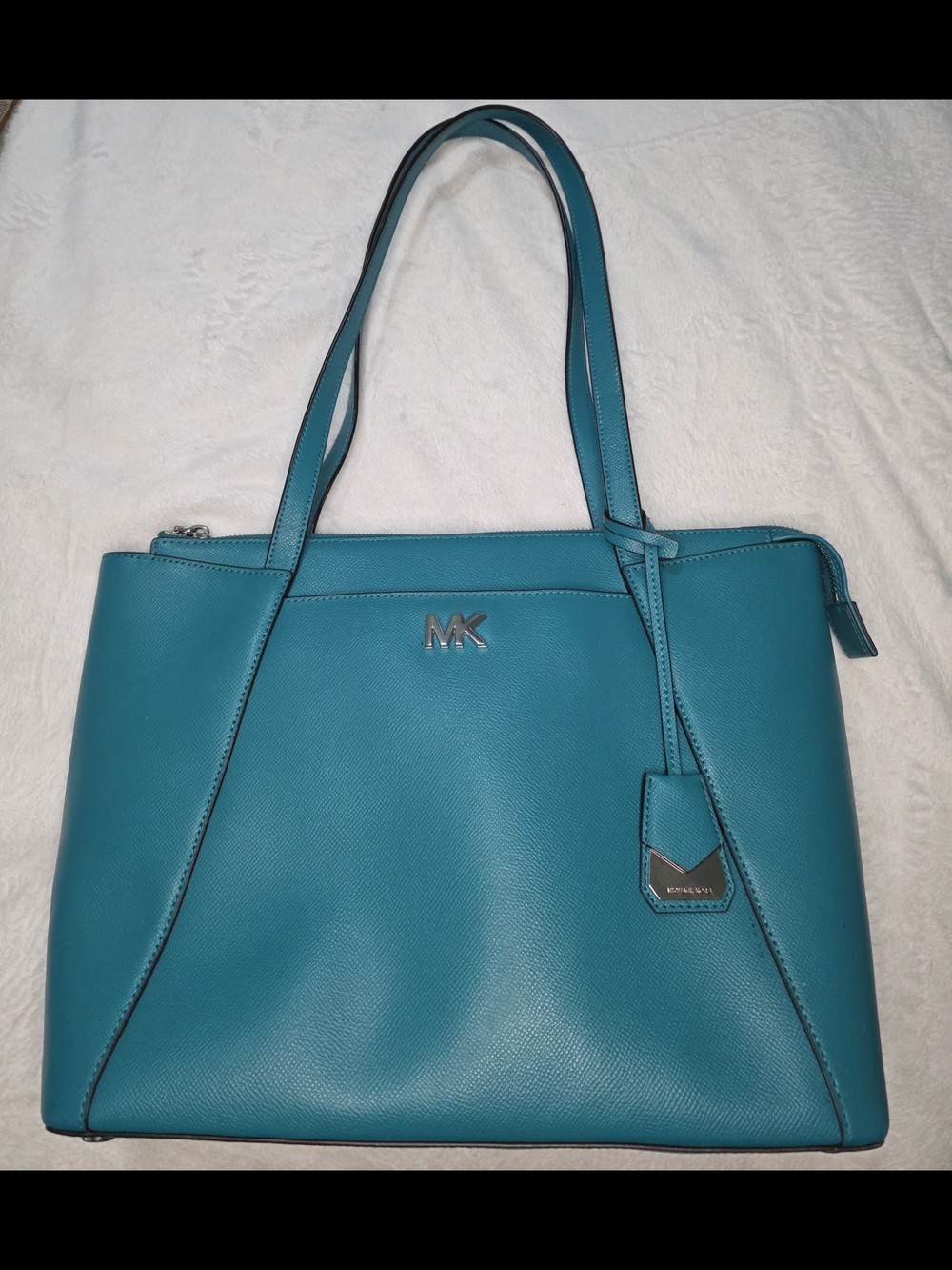 Michael Kors Teal Maddie Leather Tote Bag